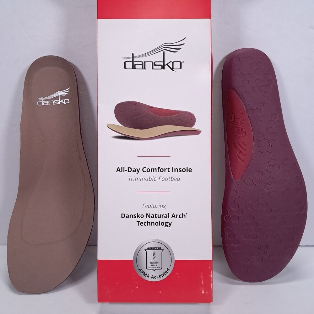 Dansko Insoles Women S, EU 35-37, US 4.5-7 All Day Comfort Footbed Brown